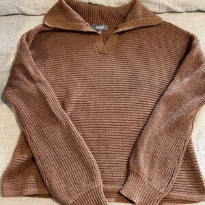Women’s collared Brown Sweater